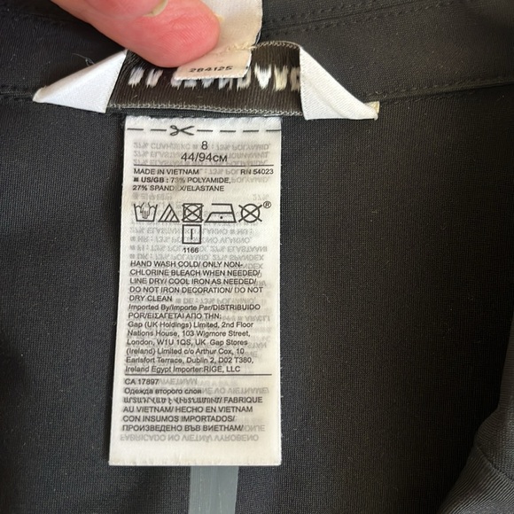 BANANA REPUBLIC BR Standard Black Button Front Performance Blazer Jacket Sz 8 - Picture 11 of 11